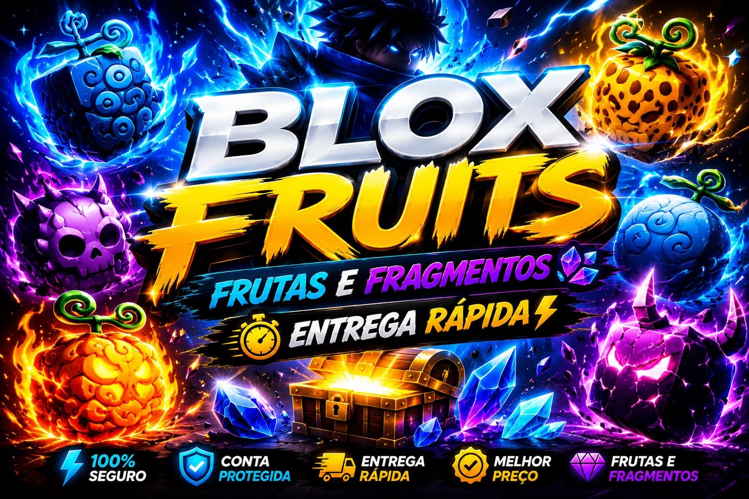 BLOX FRUITS | FRUTAS E FRAGMENTOS | ENTREGA RÁPIDA
